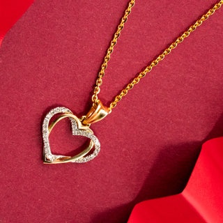 Heart's Desire Diamond Pendant-Rose Gold