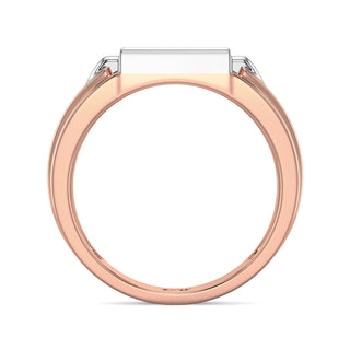 Stone Diamond Band-Rose Gold