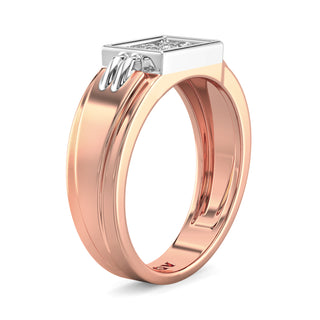 Stone Diamond Band-Rose Gold