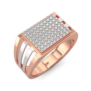 Nebula Diamond Ring for Men-Rose Gold