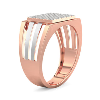 Nebula Diamond Ring for Men-Rose Gold