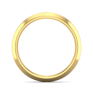 Brushed Diamond Band-Yellow Gold