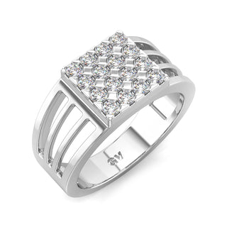 Imperial Sequence Diamond Ring for Men-White Gold