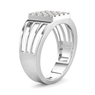 Imperial Sequence Diamond Ring for Men-White Gold