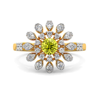 Mystic Flora Yellow Gemstone Ring