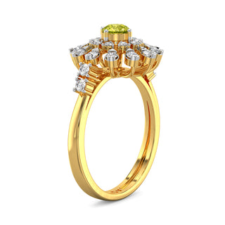 Mystic Flora Yellow Gemstone Ring