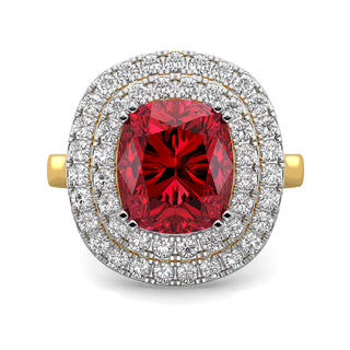 Scarlet Embrace Gemstone Ring