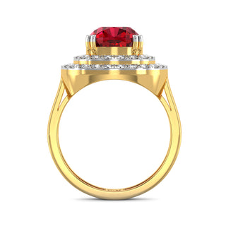 Scarlet Embrace Gemstone Ring