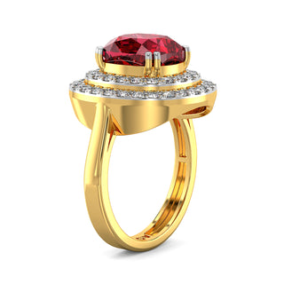 Scarlet Embrace Gemstone Ring