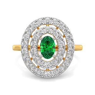 Emerald Echo Gemstone Ring