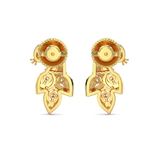 Royal Reflection Earring-Yellow Gold