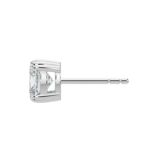 Cushion LGD Solitaire Studs-White Gold