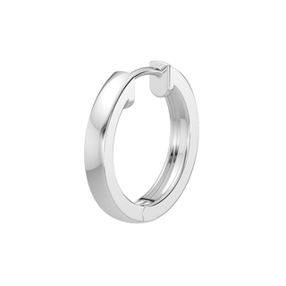 Round Diamond Hoops-White Gold