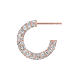 Brilliant Open Hoop Earrings-Rose Gold