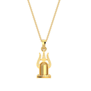 Divine Shiv Ling Pendant-Yellow Gold