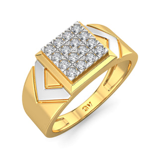 Beacon Diamond Ring for Men-Yellow Gold