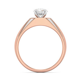 Arctic Diamond Solitaire Ring for Men-Rose Gold