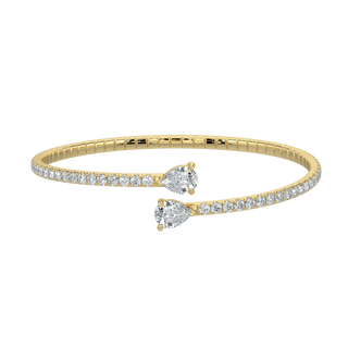 Pear LGD Solitaire Bracelet-Yellow Gold