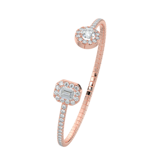 Dazzling Diamond Solitaire Bracelet-Rose Gold