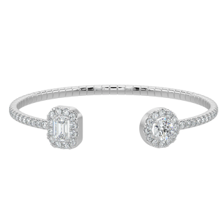 Dazzling Diamond Solitaire Bracelet-White Gold
