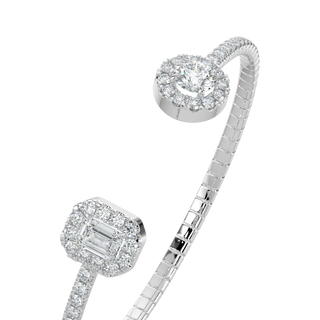 Dazzling Diamond Solitaire Bracelet-White Gold