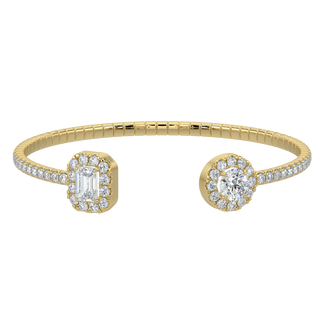Dazzling Diamond Solitaire Bracelet-Yellow Gold