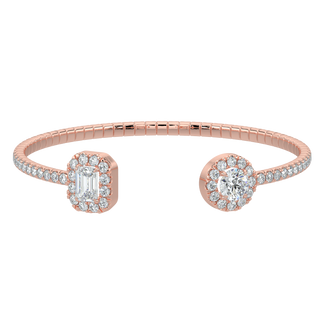 Dazzling Diamond Solitaire Bracelet-Rose Gold