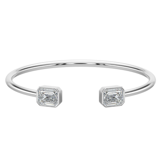 Emerald Duo LGD Solitaire Bracelet-White Gold