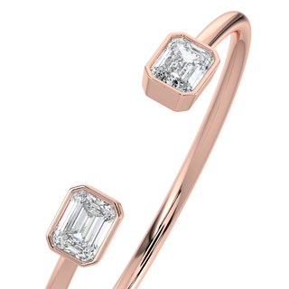 Emerald Duo LGD Solitaire Bracelet-Rose Gold