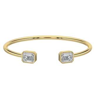 Emerald Duo LGD Solitaire Bracelet-Yellow Gold