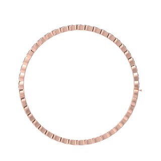 Oval Cut Diamond Bracelet-Rose Gold