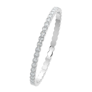 Oval Cut Diamond Bracelet-White Gold