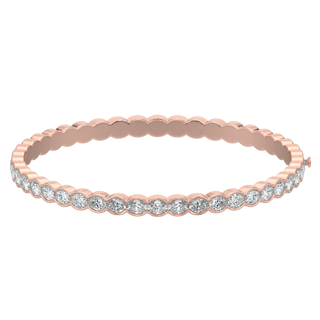 Oval Cut Diamond Bracelet-Rose Gold