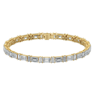 Emerald LGD Solitaire Bracelet-Yellow Gold