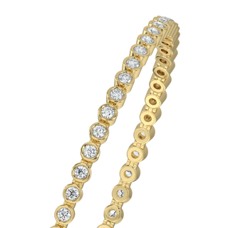 Round Tennis Diamond Bracelet-Yellow Gold