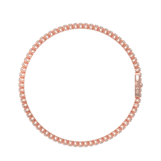 Ace Tennis Diamond Bracelet-Rose Gold