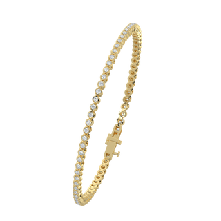 Ace Tennis Diamond Bracelet-Yellow Gold