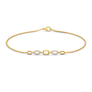 Subtle Connections Diamond Bracelet-Yellow Gold