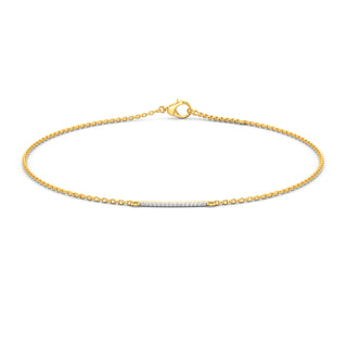 Sleek Sparkle Diamond Bracelet-Yellow Gold