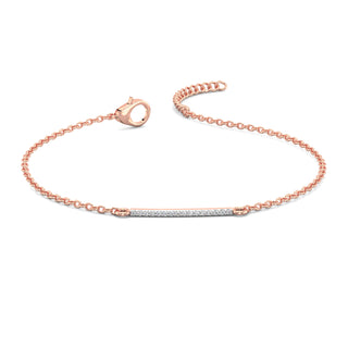 Sleek Sparkle Diamond Bracelet-Rose Gold