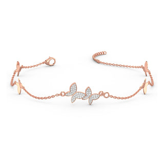 Graceful Flutter Diamond Bracelet-Rose Gold