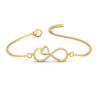 Endless Love Diamond Bracelet-Yellow Gold