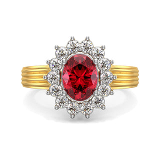 Crimson Cascade Gemstone Ring