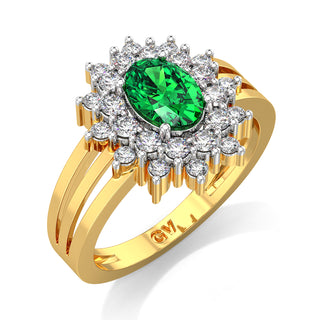 Horizon Green Gemstone Ring