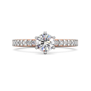 Shimmering Solitaire Diamond Ring-Rose Gold