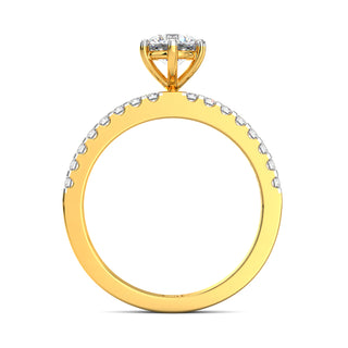 Shimmering Solitaire Diamond Ring-Yellow Gold
