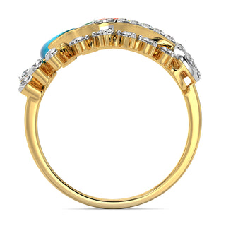 Radiant Crown Ring-Yellow Gold