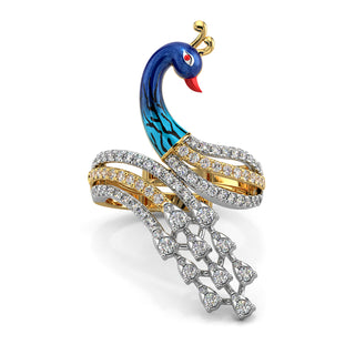 Royal Peacock Ring-Yellow Gold