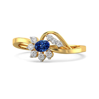 Blue Orchid Gemstone Ring