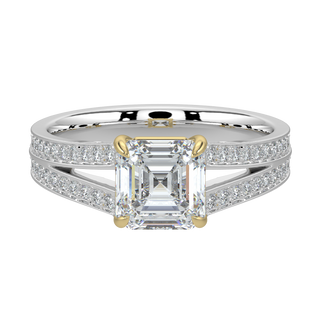 Radiant Cut LGD Solitaire Ring-White Gold